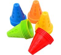 Acdsgd-Cônes De Slalom, 50 Pack Cônes De Circulation, Cones De Sport Plots De Marquage De Haute Visibilité Signalisation Multicolores Plot Cone Pour Football, Sport D¿Agilité Ou Le Dressage Des Chiens