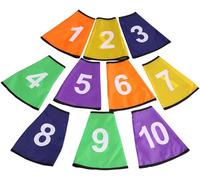 Acdsgd-Couvercles De Protection Numériques 1-10 Pour Plots De Football Et Basket-Ball Accessoires De Marquage Et Écologique Pour Entraînement Sur Terrain Sportif