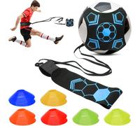 Acdsgd-Football Kick Trainer Soccer With Soccer Cones Training Aid Belt Hands Free Solo Close Control And Skills Football Training Equipment Fits Ball Size 3, 4, And 5