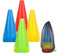 Acdsgd-Lot De 24 Plots De Sport Pour Enfants 23cm - Cônes D'entraînement Multicolores Avec Sac De Transport - Équipement D'agilité Pour Football, Roller, Dressage Canin Et Parcours D'obstacles
