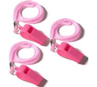 Acdsgd-Lot De 3 Sifflets De Sport Avec Cordon Tour De Cou - En Plastique - Son Clair Et Fort - Pour Entraîneurs, Arbitres, Sports Scolaires, Football, Entraînement De Chien, Cours De Sport
