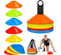 Acdsgd-Plots De Marquage Pour Football Cône,50 Plots Entrainement, Plots De Marquage Pour Football Cône,Plots Sport Avec Poignée De Transport Et Sac En Filet,Pour Délimitation Entraînement Football