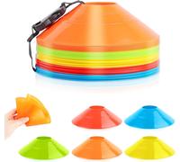 Acdsgd-Plots De Marquage Pour Football Cône, Plots Entrainement 5 Couleurs Cônes À Disque Avec Sangle À Boucle Fixe, Cones De Sport Pour Délimitation Entraînement Football