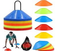 Acdsgd-Plots Entrainement,Plots De Marquage,Cônes À Disque,Materiel Entrainement Football Avec Support De Rangement,Poche Filet,Plots Sport Pour Délimitation Entraînement Football (5 Couleurs)