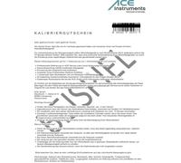 Bon de calibration ACE 100082