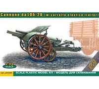 ACE ACE72595 - Canon De Campagne Italien 105/28 1/72 Avec Remorque - Neuf