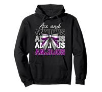 Ace and Anxious Drapeau de fierté asexuée humoristique pour fille LGBTQ Sweat à Capuche