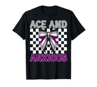 Ace and Anxious Drapeau de fierté asexuée humoristique pour fille LGBTQ T-Shirt