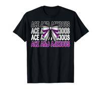 Ace and Anxious Drapeau de fierté asexuée humoristique pour fille LGBTQ T-Shirt
