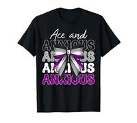 Ace and Anxious Drapeau de fierté asexuée humoristique pour fille LGBTQ T-Shirt