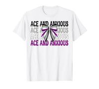 Ace and Anxious Drapeau de fierté asexuée humoristique pour fille LGBTQ T-Shirt