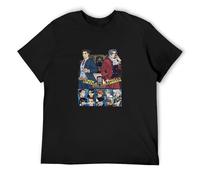 Ace Attorney Select Lawyer Phoenix Wright Versus Miles Edgeworth T-Shirt Black Unisex Mens Tees L