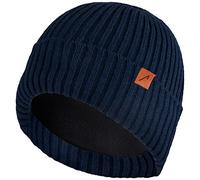 ACE Bonnet d'hiver Bonnet tricoté avec Doublure 3M Thinsulate pour Adultes - Doux, Chaud & Confortable - Bleu foncé