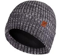 ACE Bonnet d'hiver Bonnet tricoté avec Doublure 3M Thinsulate pour Adultes - Doux, Chaud & Confortable - Gris