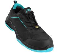 ACE Chaussures de Travail Sapphire - Chaussures de sécurité pour Le Travail - S1-P SRC ESD - Noir/Turquoise - 43