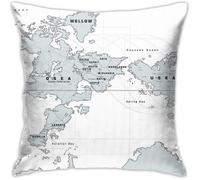 Ace Combat Strangereal Map Taie D'oreiller Décorative Pour La Maison - Housse De Coussin Carrée Pour Lit, Canapé, 45,7 X 45,7 Cm