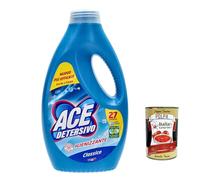 ACE Detersivo Igienizzante Classico, 3 x 1350 ml, 81 lavages, lessive liquide pour machine à laver + Italian gourmet polpa 400 g