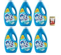 ACE Detersivo Lavatrice Talk et musc blanc - Lessive liquide pour machine à laver - Efficace sur tous les types de taches, 27 lavages, 6 x 1350 ml + Italian Gourmet polpa 400 g