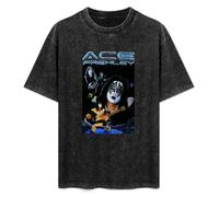Ace Frehley Poster Hard Rock Heavy Metal Tee T-Shirt Black M