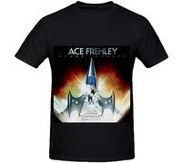 Ace Frehley Space Invader Men Crew Neck Art T Shirts Size S