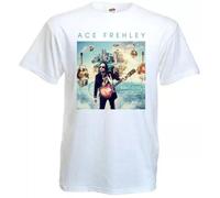 Ace Frehley v9 T-Shirt Hard Rock Heavy Metal White M