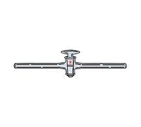 ACE Glass Robinet d'arrêt à alésage droit avec bouchon en verre massif, taille 3 mm 8137-06