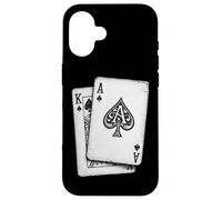 Ace King Cartes à Jouer Blackjack Poker Casino Gambler Coque pour iPhone 16
