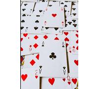 Ace of Clubs and Ace of Hearts Playing Card A5 Hardback Lined Glossy Notebook: Poker Stocking Filler, Playing Card Notebook, Poker Stationery