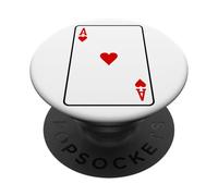 Ace of Hearts Costume de Poker, Blackjack pour Halloween PopSockets PopGrip Adhésif