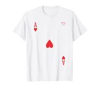 Ace of Hearts Playing Card Easy Halloween Group Costume T-Shirt