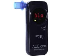 ACE one Ethylomètre noir 0 à 4 ‰ avec écran, fonction compte à rebours, possibilité d'afficher différentes unités