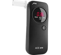 ACE one Ethylomètre noir 0 à 4 ‰ avec écran, fonction compte à rebours, possibilité d'afficher différentes unités