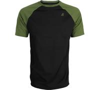 ACE Schakal T-Shirt - T-Shirt de Sport, de Course, de vélo, de randonnée, etc. - Manches Raglan Courtes - Olive - XXL