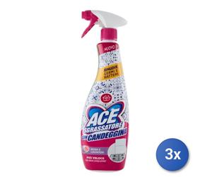 Ace Sgrassatore 3x 600 Ml Candeggina Blanc Plastique Déclencheur