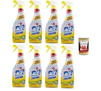 ACE Sgrassatore Cucina Lot de 8 sprays de dégraissant pour cuisine, parfum citron et bergamote, élimine jusqu'à 100 % de graisse incrustée, 8 x 600 ml + Italian Gourmet Polpa