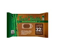 Ace Travel Buddy Grandes lingettes humidifiées biodégradables - parfaites pour rester au frais après la gym, le sport, le voyage, le camping, les accessoires de randonnée