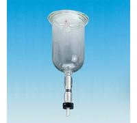 ACE Verre 6518-12 Série cylindrique réaction isotherme avec Zero Dead Space Valve, 10,2 cm Joint torique rainuré Bride, 0-10 mm de sortie en bas, 2L