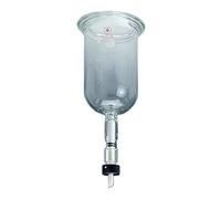 ACE Verre 6518-20 série cylindrique réaction isotherme avec Zero Dead Space Valve, 15,2 cm Joint torique rainuré Bride, 0-20 mm de sortie en bas, 4L
