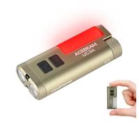 ACEBEAM UC3A Lampe Torche Rechargeable EDC AAA, 900 Lumens, Mini Lampe Torche à Sources Multiples avec Camping et 9 Lumières RGB, Petite Lampe de Poche Plate LED, Lampe Torche LED Ultra Puissante,Vert