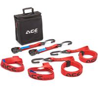 ACEBIKES Strap ensemble Cam Buckle Strap Duo Jeu de sangles de tension, noir-rouge
