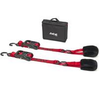 ACEBIKES Jeu de sangles de tension Premium Deluxe Ratchet Noir-Rouge