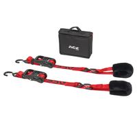 ACEBIKES Jeu de sangles de tension Premium Deluxe Ratchet Noir-Rouge