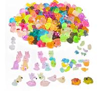 ACEBON 100 Mini Animaux Luminescents en Résine - Collection Professionnelle pour Aquascaping, Décors Miniatures et Dioramas | Effet Lumière Noire (Glow in The Dark)