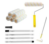 ACEBON Rouleau de Peinture, 6 Pcs Kit Rouleau à Peinture, Long Rouleau de Peinture Extensible de 120cm, Kit Peinture Mur Multifonction pour Murs et Plafonds