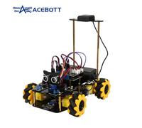 ACEBOTT Explorer Series QD001, Kit de Voiture Robot Intelligente, ESP32, Contrôle Multi-Mode avec Suivi de Ligne et Évitement d'obstacles, 4 Roues (QD009 GPS Expansion)