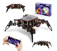 ACEBOTT Quadruped Bionic Spider Robot, Kit d'apprentissage STEM QD020, Noir, Contrôle par Application, Robot Programmable pour Enfants 8+ Ans, avec Batterie 18650