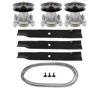 ACEBRI Kit de reconstruction de pont de tondeuse de 132,1 cm pour 3 lames pour une coupe de 132,1 cm pour Hustler Super Z High Lift 1 courroie d'entraînement 3 broches assemblage 3 lames de tondeuse 3