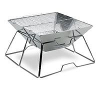 AceCamp BBQ Barbecue à Charbon Barbecue de Camping Classique Grande, Pliable, Barbecue, Compact, Acier Inoxydable