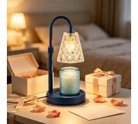 ACED Lampe chauffante à bougie à intensité variable avec minuterie, cadeau pour mère et femme, décoration de pendaison de crémaillère, fondateur de cire pour bocal à bougie avec 2 ampoules