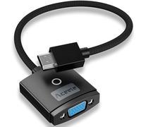 Aceele Adaptateur HDMI vers VGA Full HD, mâle vers femelle, pour ordinateur, ordinateur portable, PC, moniteur, projecteur, TVHD, Chromebook, Raspberry Pi, Roku, Xbox et plus encore.